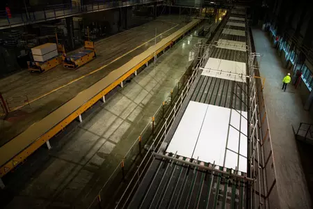 La fabrication d’une plaque de plâtre