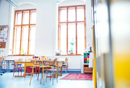 Salle de classe colorée