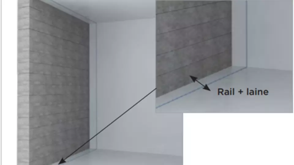 Mur doublage ossature appuis et fourrure