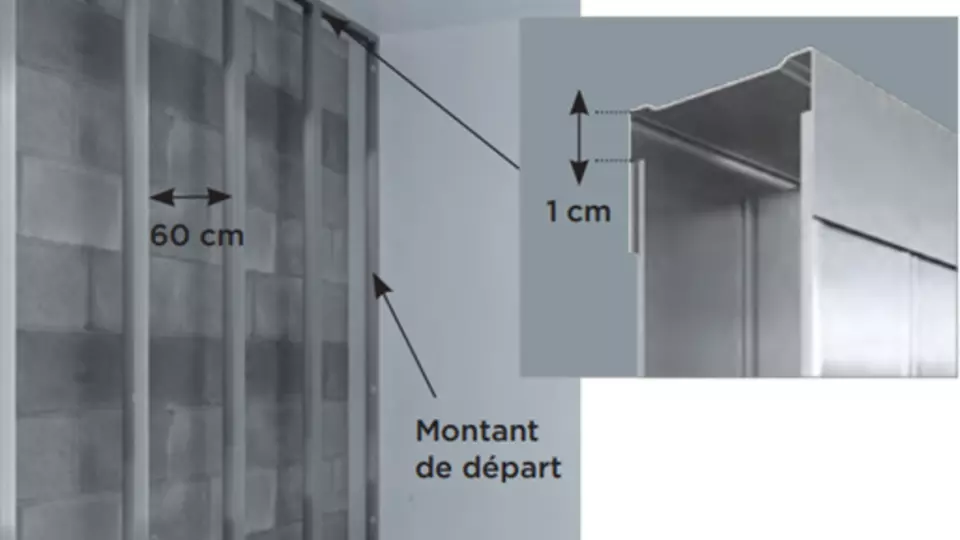 Mise en place des montants rails stil