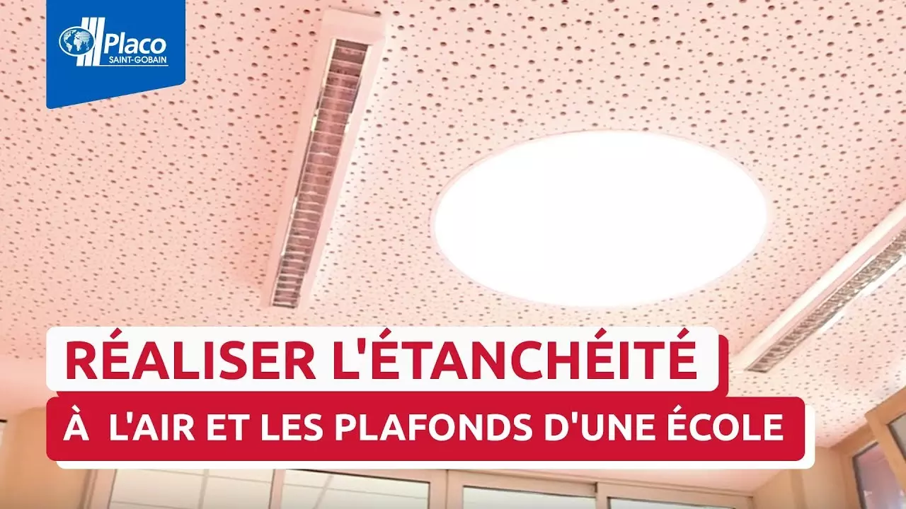 Réalisation de l'étanchéité à l'air et des plafonds de l’école Pierre Perret | Trophées Placo® 2017 thumbnail